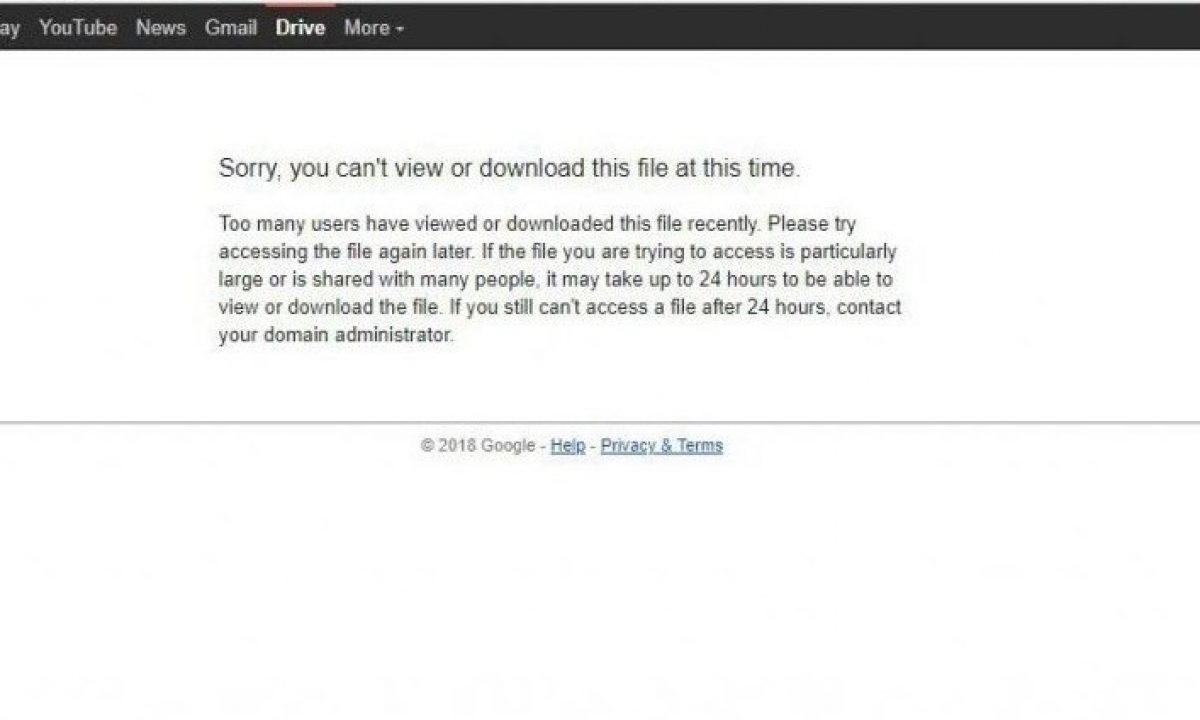 Bypass Google Drive Download Limit Quota Exceeded Error