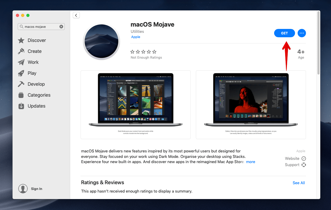 download mojave installer without app store