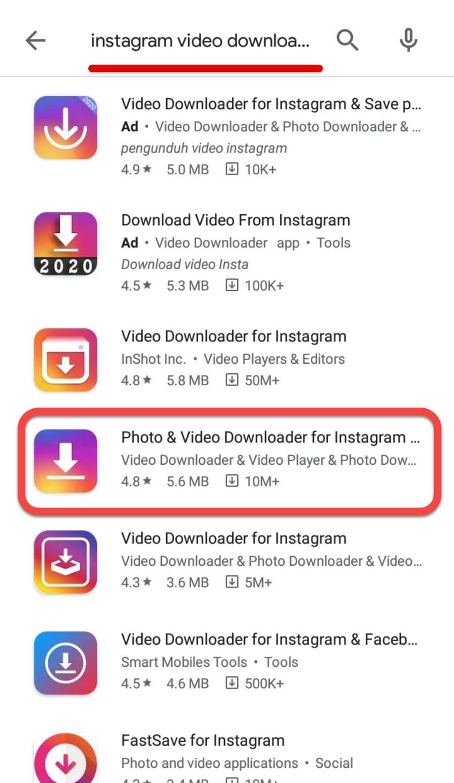 instagram photo downloader app for android