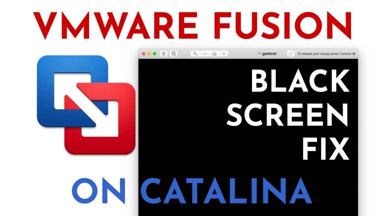 vmware fusion black screen